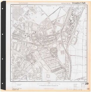 Deutsche Grundkarte, Blatt Düsseldorf-Rath, 1954