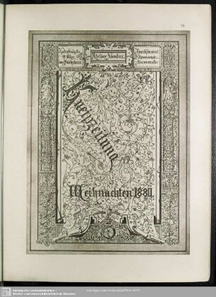 Kneipzeitung Weihnachten 1880