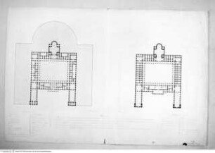 Internat, Grundriss des Erd- und des Obergeschosses