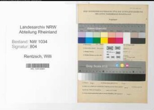Entnazifizierung Willi Rentzsch , geb. 21.09.1900 (Marineinspektor)