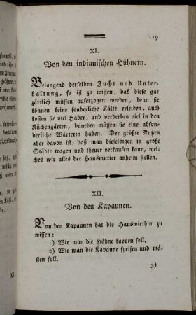 XI. Von den indianischen Hühnern.