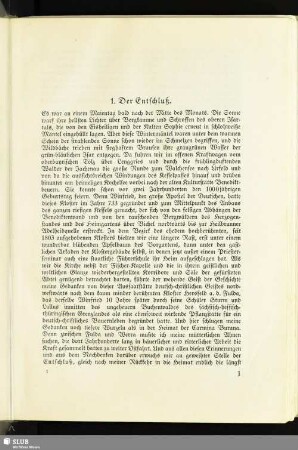 1. Der Entschluß