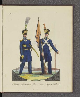 Seconde Lieutenant 5tes Bat. und Eester Sergeant 6tes Bat.