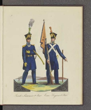 Seconde Lieutenant 5tes Bat. und Eester Sergeant 6tes Bat.