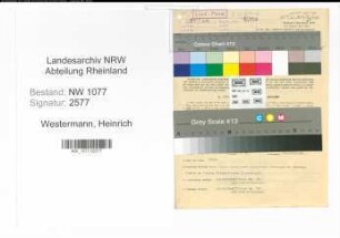 Entnazifizierung Heinrich Westermann , geb. 14.07.1898 (Polizist)