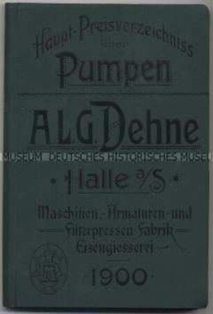 Preiskatalog über Pumpen