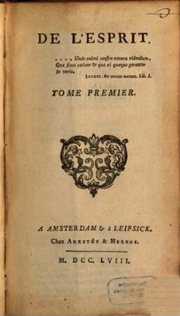 De L'Esprit, 1