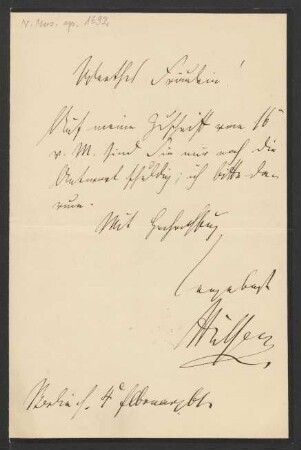 Brief an Georgine Schubert : 04.02.1861