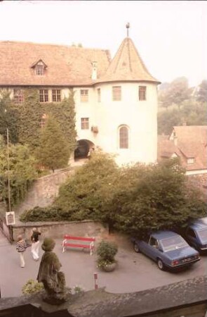 Meersburg: Altes Schloss, von der oberen Schlossterrasse
