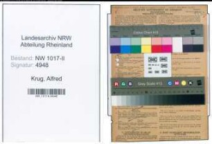 Entnazifizierung Alfred Krug , geb. 12.08.1901 (Hammerschmied)