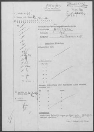 Gelbingen-Eltershofen: Visitationsbericht mit Pfarrbericht 1966