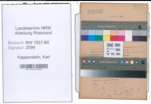 Entnazifizierung Karl Kappenstein , geb. 30.07.1899 (Lehrer)