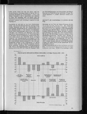 Schaubild 1: Entwicklung der nichtlandwirtschaftlichen Arbeitsstätten und tätige Personen 1961-1970