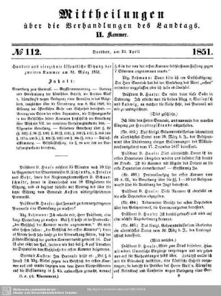 112. Sitzung