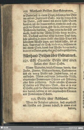 Allerhand Brühen über Gebratenes