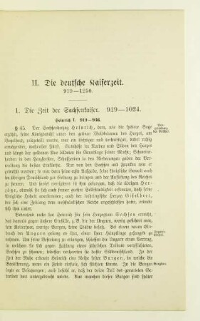 II. Die deutsche Kaiserzeit. 919-1250