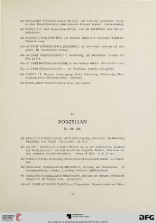 H. Porzellan (Nr. 456-548)