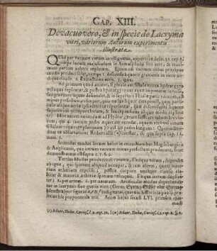 Cap. XIII. De vacuo vero, & in specie de Lacryma vitri, variorum Autorum experimentis illustrata.
