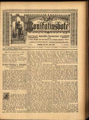 Erste Ausgabe vom Sonntag, den 30. Juni 1907.