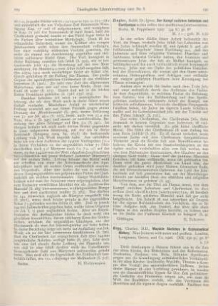 230 [Rezension] Ziegler, Ignaz, Der Kampf zwischen Judentum und Christentum in den ersten drei christlichen Jahrhunderten