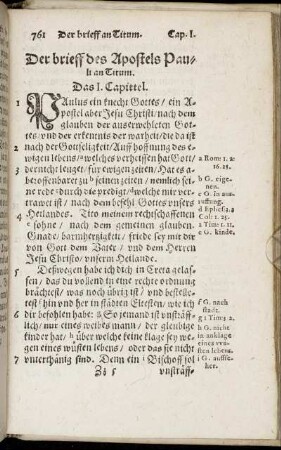 Der brieff des Apostels Pauli an Titum.