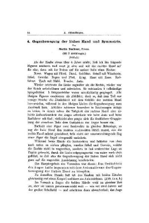 Gegenbewegung der linken Hand und Symmetrie : (Fortsetzung)