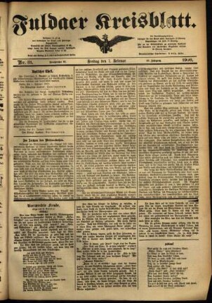 Ausgabe vom Freitag, den 07. Februar 1908.