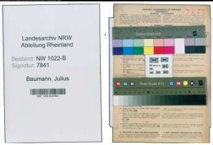 Entnazifizierung Julius Baumann , geb. 16.07.1912 ()