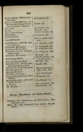 Aerzte, Wundärzte und Geburtshelfer