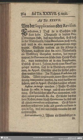 Ad Tit. XXXVII. Von der Supplication oder Revision