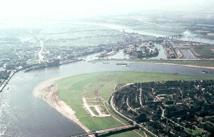 Rhein vor dem Ausbau 1962 Düsseldorf