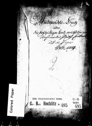 Handelsbuch für errichtete und bestätigte Pachtverträge
