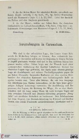 1: Ausgrabungen in Carnuntum, [1]