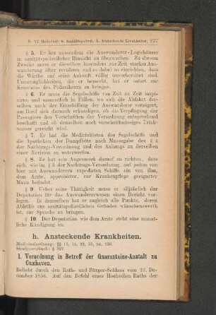 h. Ansteckende Krankheiten.