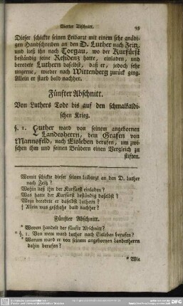 Fünfter Abschnitt. Von Luthers Tode bis auf den schmalkaldischen Krieg