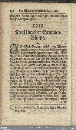 XXIX. Die Uhr- oder Stunden-Blume