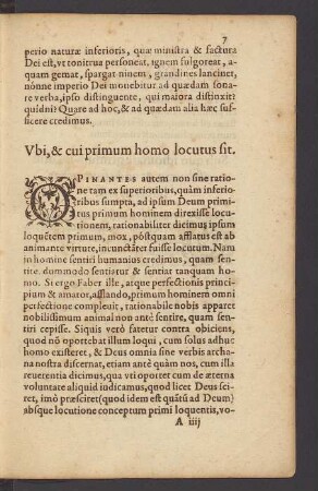 Ubi, & cui primum homo locutus sit.