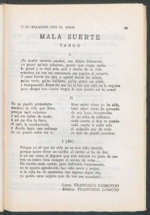 Mala suerte : Tango