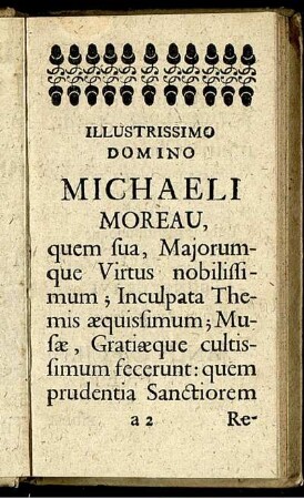 Illustrissimo Domino Michaeli Moreau ...