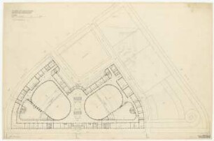 Haus des Rundfunks, Berlin-Charlottenburg Wettbewerbs-Entwurf: Grundrisse EG 1:200