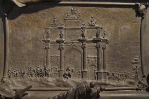 Doppelsarkophag von Maria Theresia und Franz I. — Der Einzug Franz Stephans in Florenz 1739