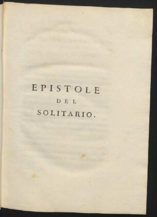 Espistole Del Solitario