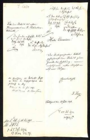Antrag auf Urlaub Friedrich Kerz