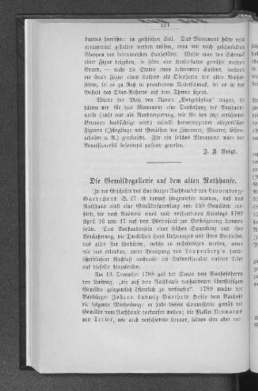 Die Gemäldegallerie auf dem alten Rathhause.