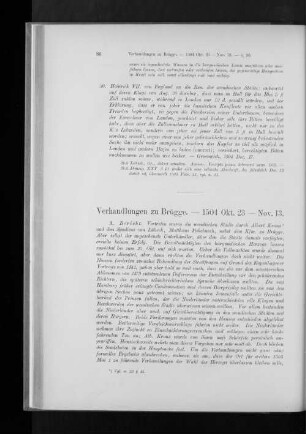 Verhandlungen zu Brügge. - 1504 Okt. 23 - Nov. 13.