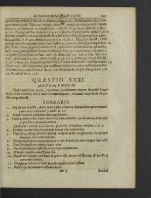 Quaestio CXXI. / Quaestio CXL.