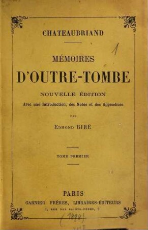 Mémoires d'outre-tombe, 1