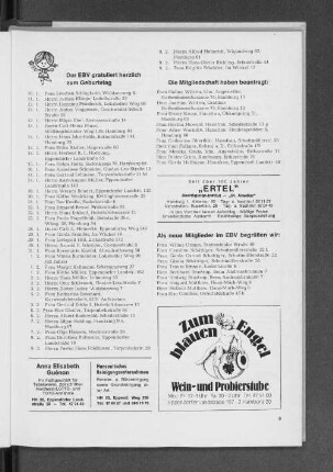 Als neue Mitglieder im EBV begrüßen wir: