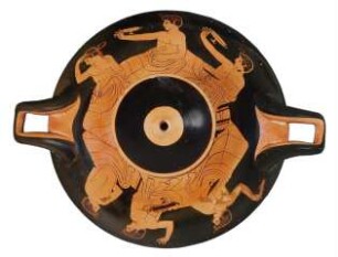 Symposion mit Kottabos-Spiel (Kylix; Trinkschale)