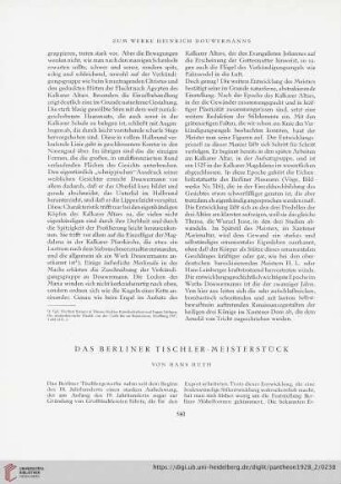 Das Berliner Tischler-Meisterstück